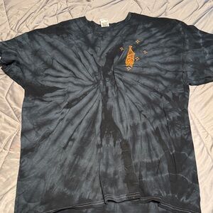 Black Tie-Dye Graphic T-Shirt